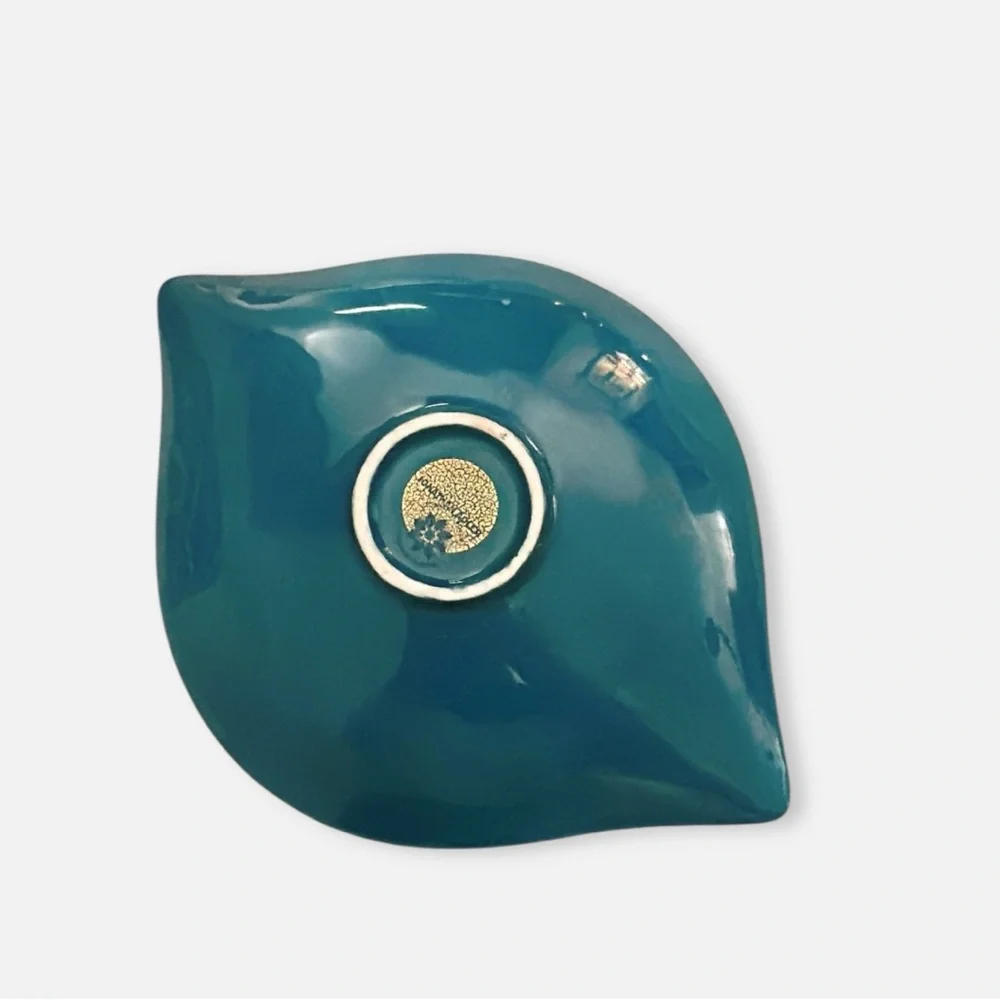 Jonathan Adler | Turquoise & Gold Retro Wave Decorative Tray Dish